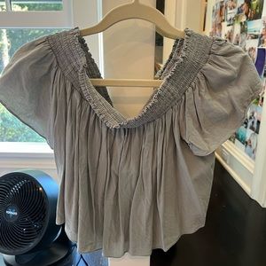 Mustard seed brand sage off the shoulder top